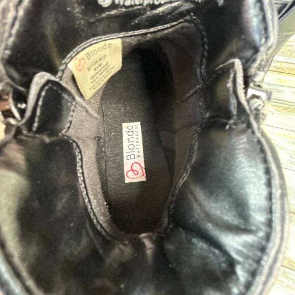 Blondo Womens 8.5M Waterproof Ankle Boot Black Double Zipper Casual Winter Work - Picture 4 of 12